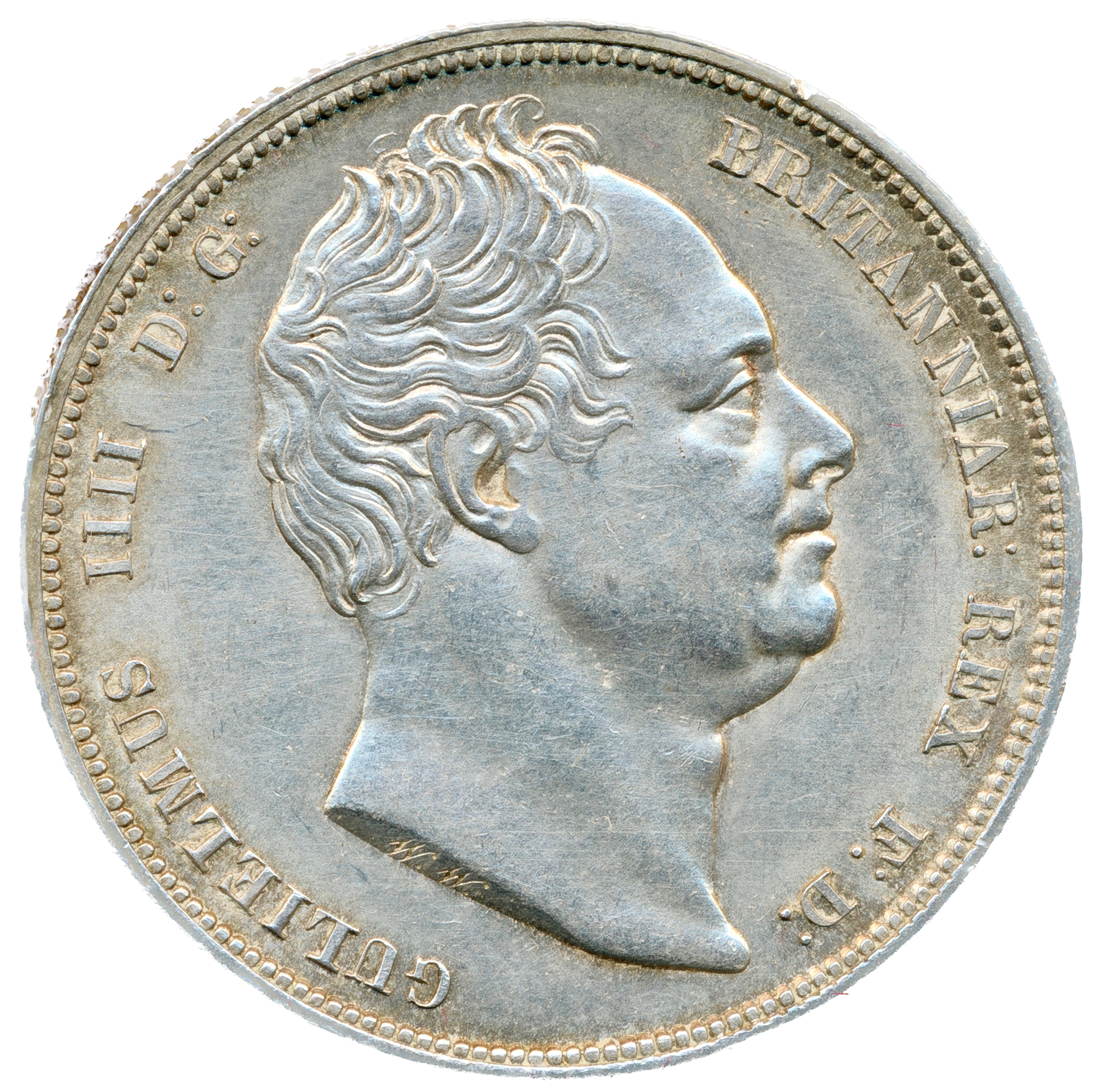 1836 Halfcrown WW in script S3834 ESC 2482 UNC