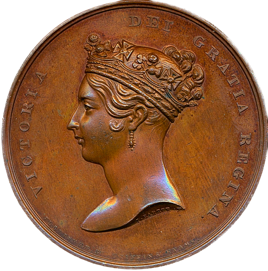 1837 Royal Visit to City of London 61mm bronze medal E1303 BHM 1772