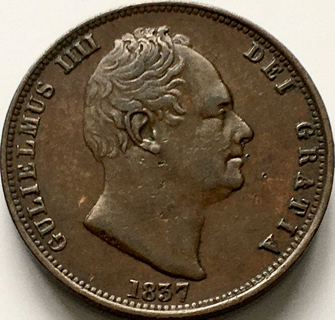 1837 Halfpenny S3847 BMC 1465 NEF