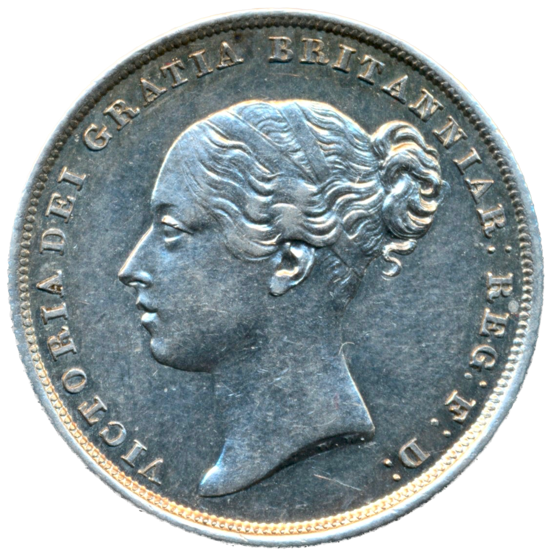 1839 Shilling First young head WW S3902 ESC 2975 Rare AUNC