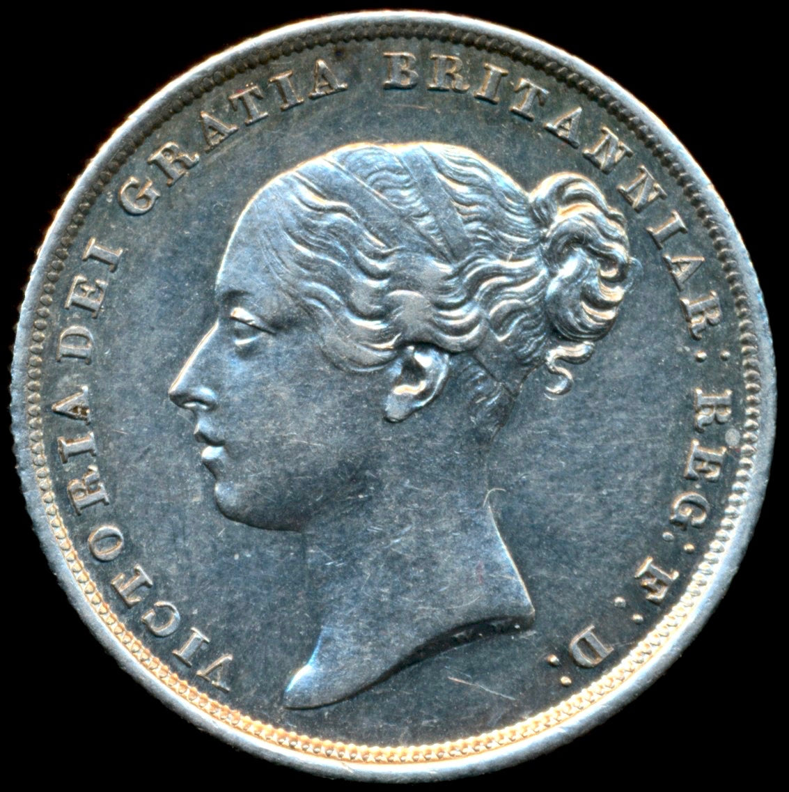 1839 Shilling First young head WW S3902 ESC 2975 Rare AUNC