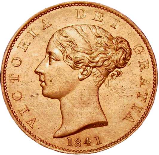 1841 Halfpenny S3949 BMC 1524 DEI Scarce UNC