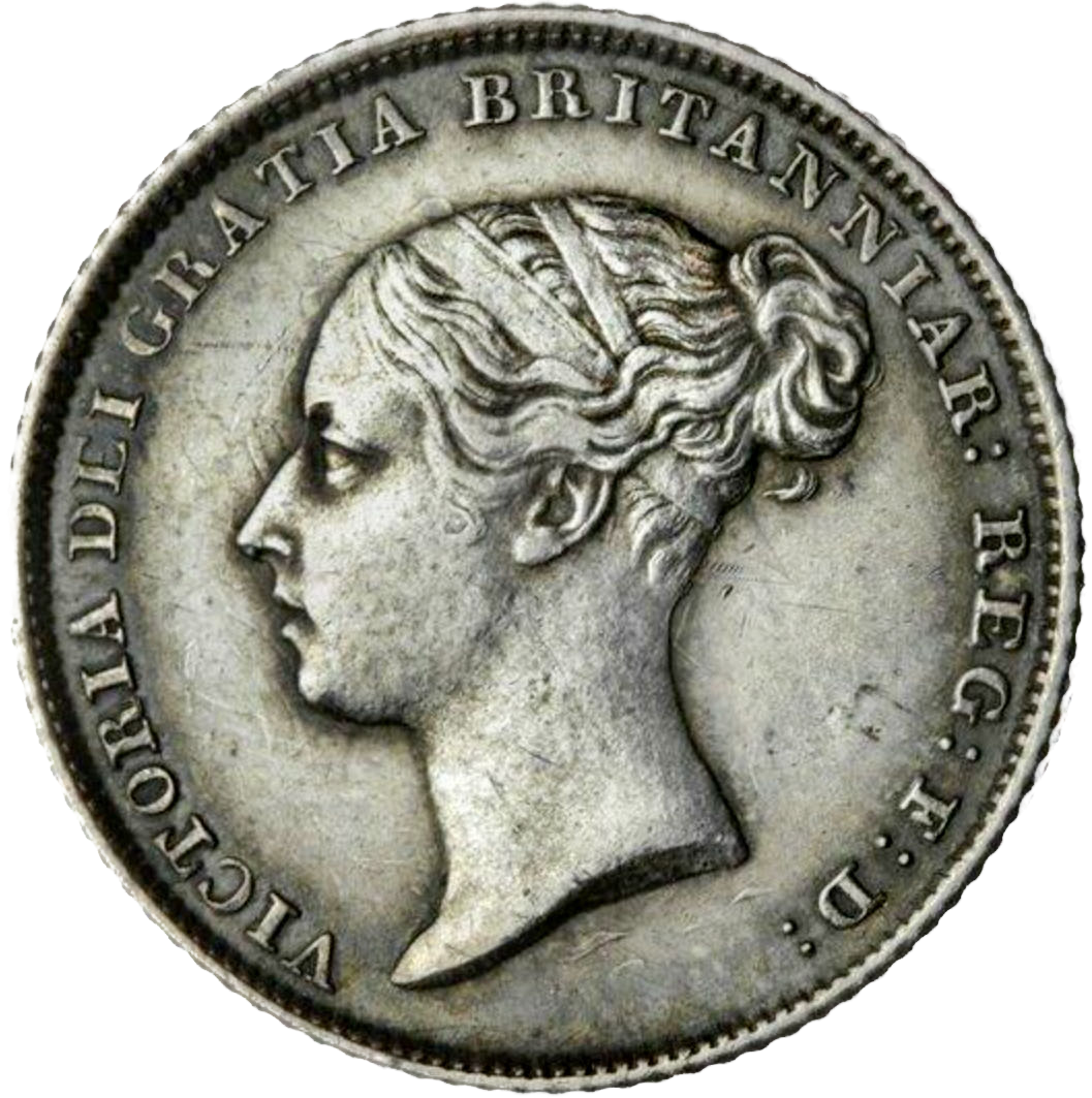 1844 Sixpence First young head normal 44 S3908 ESC 3178 Scarce EF