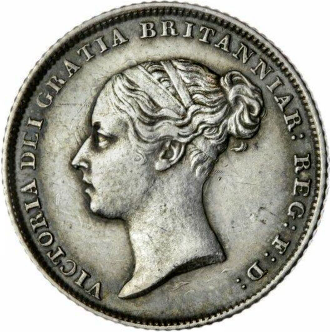 1844 Sixpence First young head normal 44 S3908 ESC 3178 Scarce EF