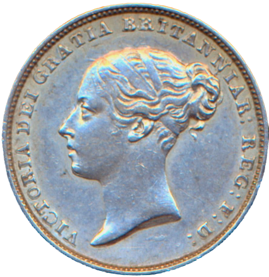 1845 Sixpence First young head S3908 ESC 3179 Rare EF