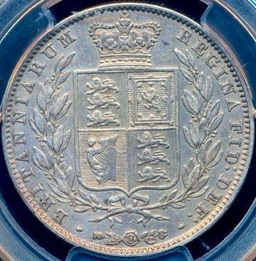 1845/3 Halfcrown S3888 ESC 2723 Rare GVF XF Details