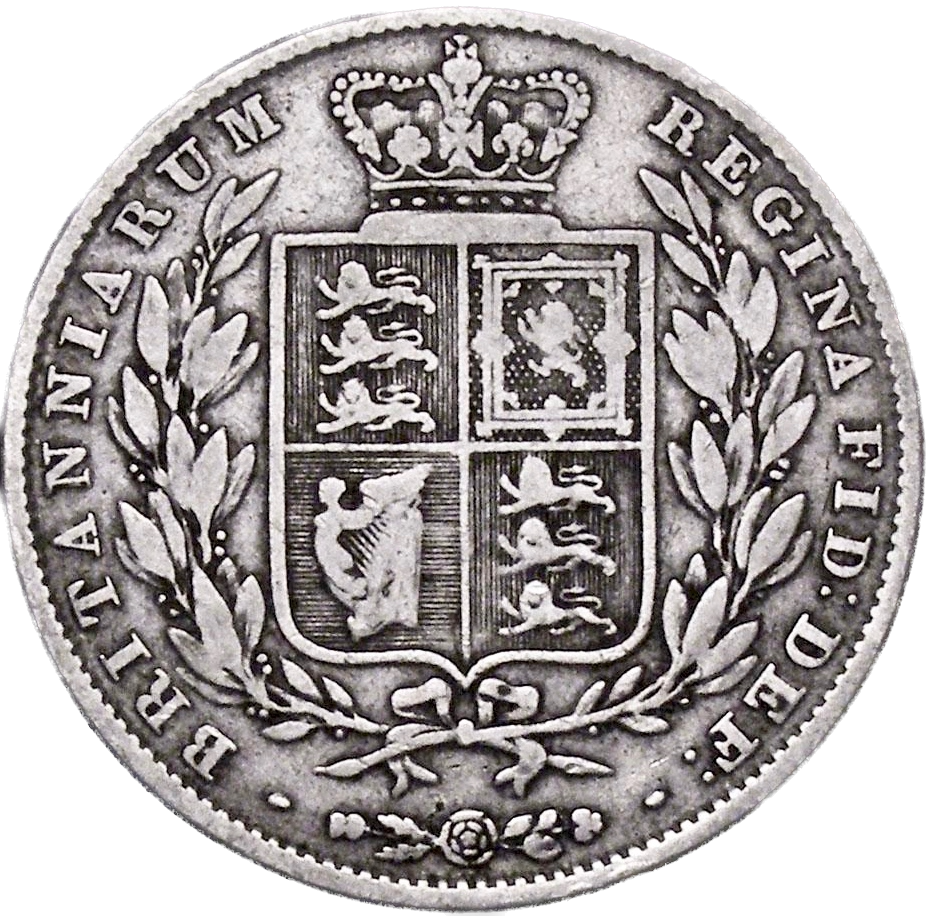 1846 8 over 6 Halfcrown S3888 ESC 2725 rare VG