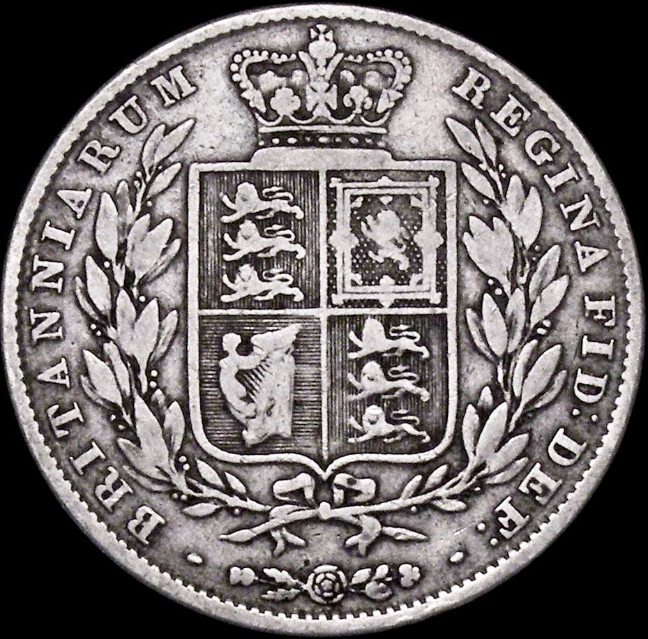 1846 8 over 6 Halfcrown S3888 ESC 2725 rare VG