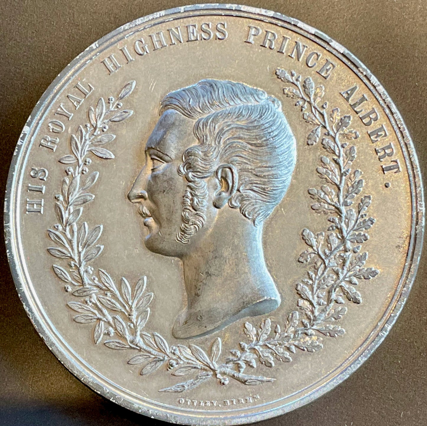 1851 Great Exhibition 74mm white metal medal by T Ottley Very Rare RR BHM 2446 E1461 AUNC