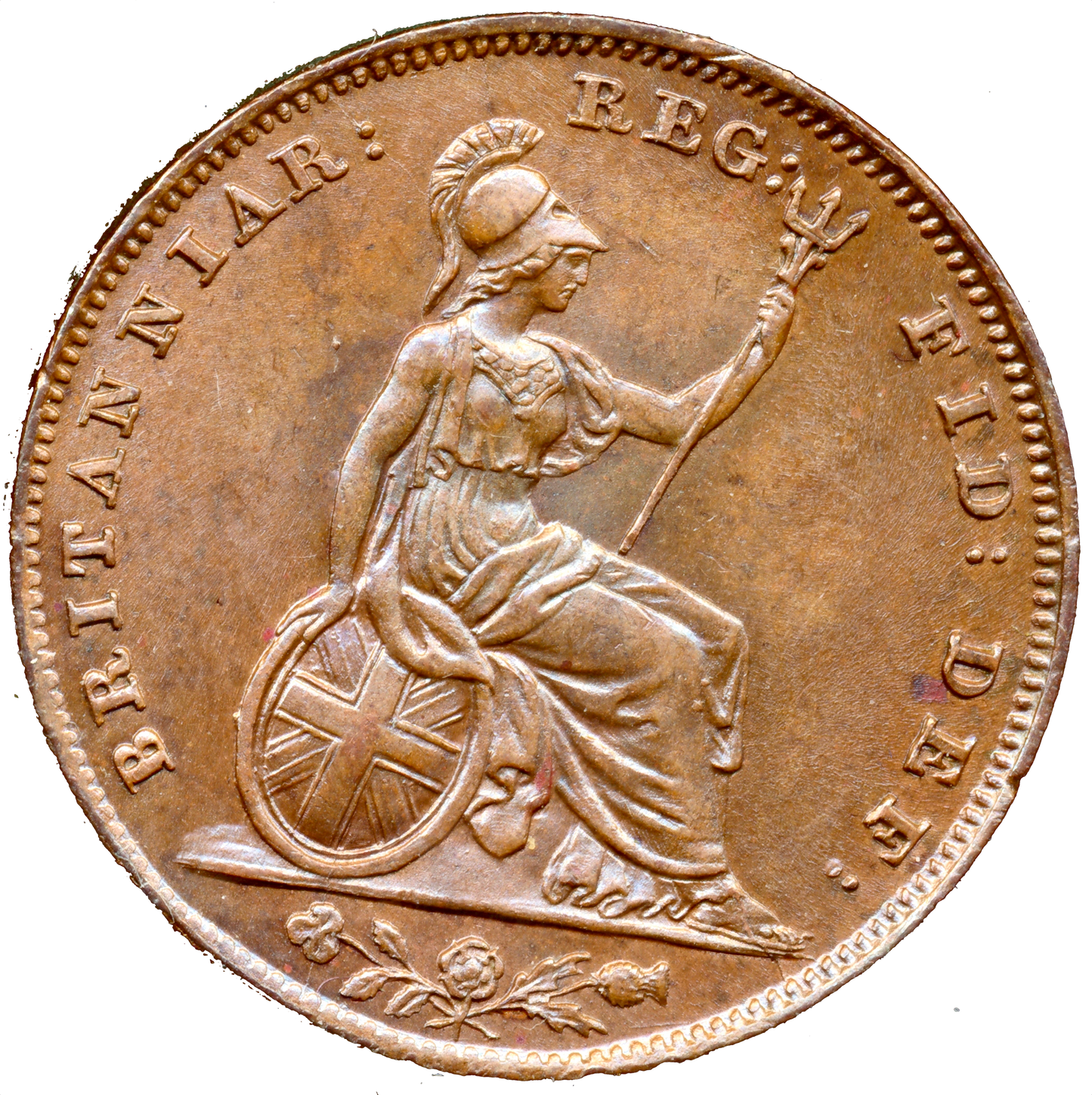 1853 Farthing S3950 BMC 1575 WW raised AUNC