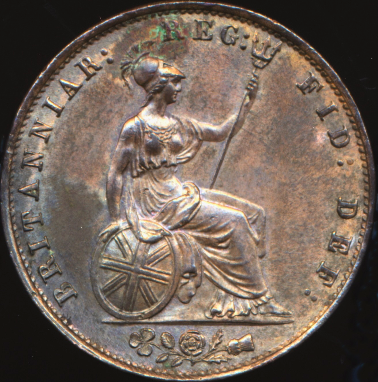 1853 Halfpenny S3949 BMC 1539 AUNC