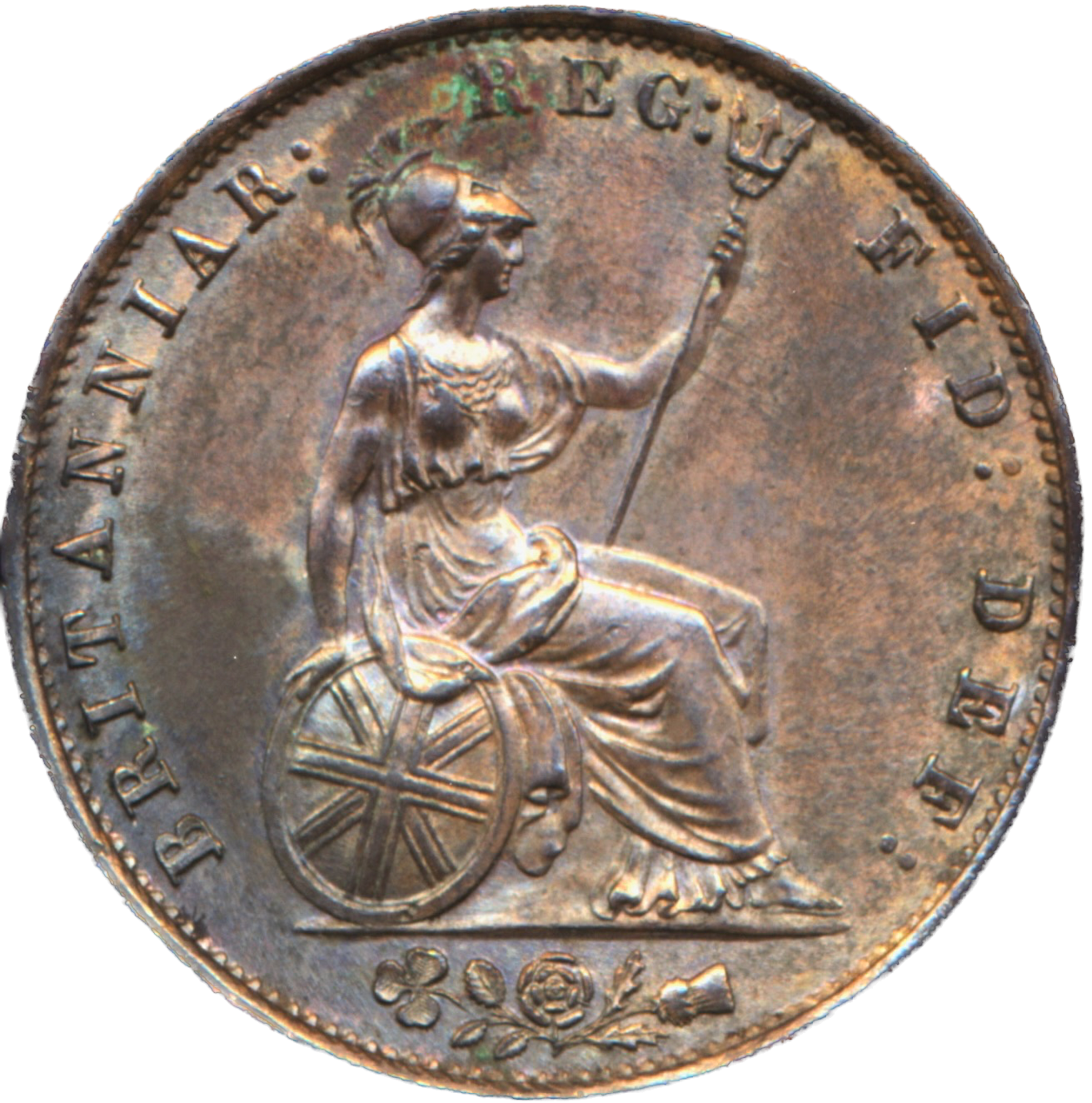 1853 Halfpenny S3949 BMC 1539 AUNC