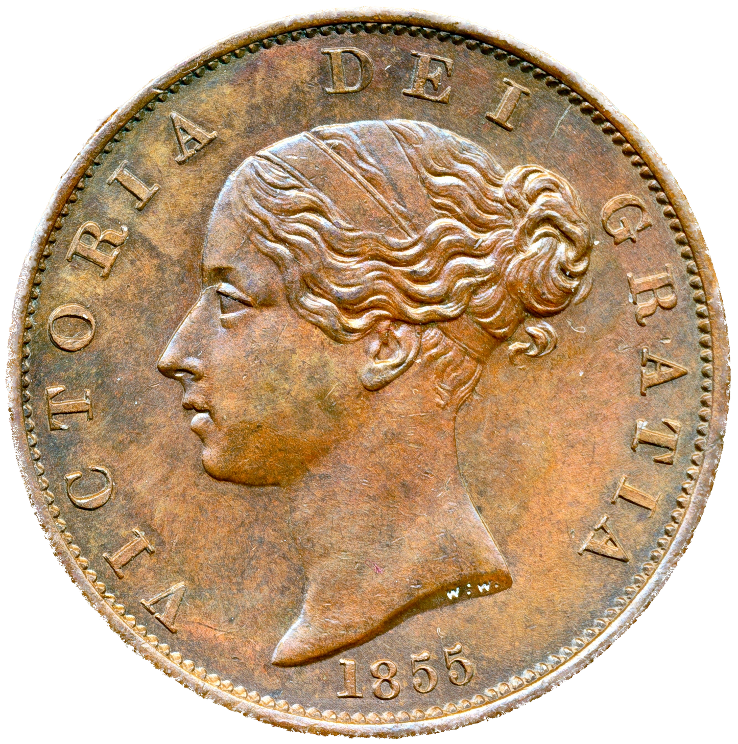 1855 Halfpenny S3949 BMC 1543 GEF