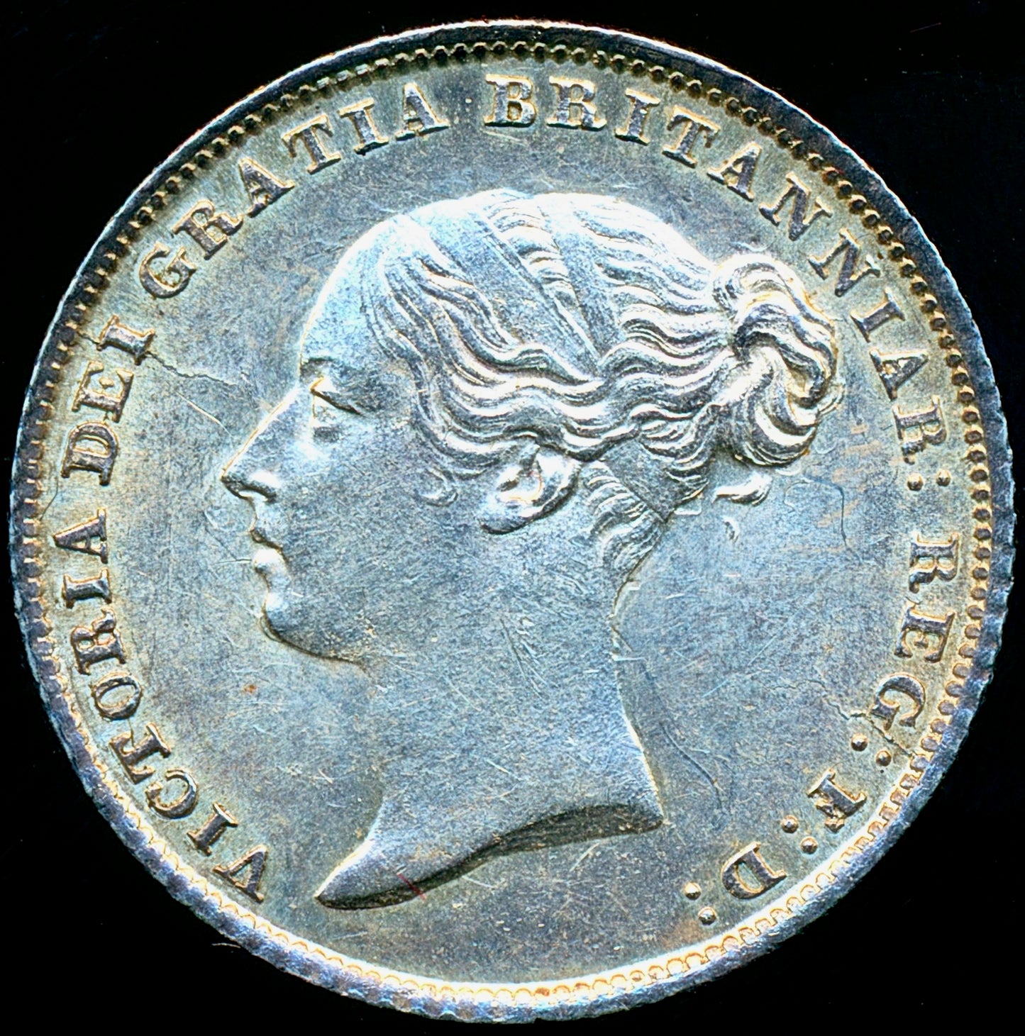 1855 Sixpence First young head S3908 ESC 3193 Scarce AUNC