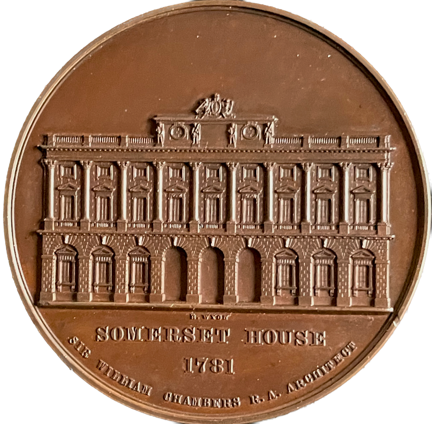 1857 Sir William Chambers Art Union of London 55mm bronze medal BHM 2596 E1437