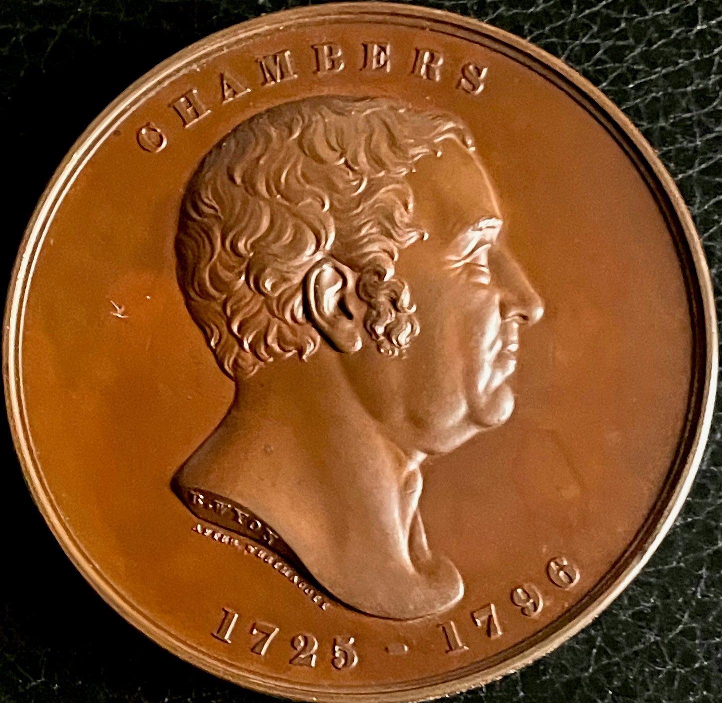 1857 Sir William Chambers Art Union of London 55mm bronze medal BHM 2596 E1437