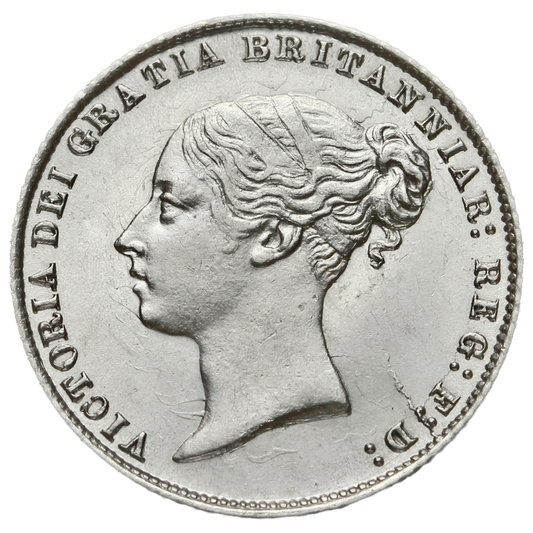 1859 Sixpence First young head S3908 ESC 3203 Rare GEF