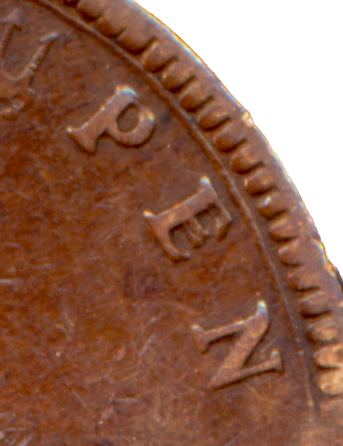 1860 Penny S3954 F 10 E over F in PENNY Extremely rare VG