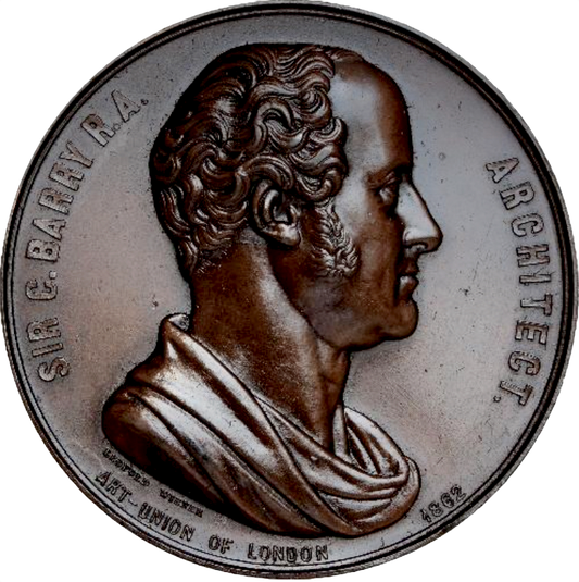 1862 Sir Charles Barry Art Union of London 59.5mm bronze medal BHM 2712 E1558