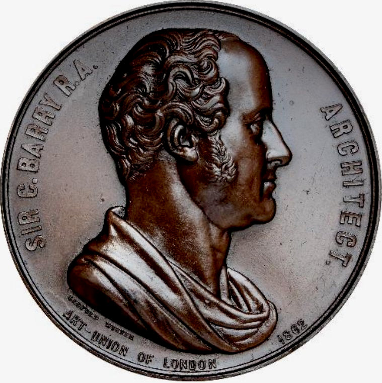 1862 Sir Charles Barry Art Union of London 59.5mm bronze medal BHM 2712 E1558