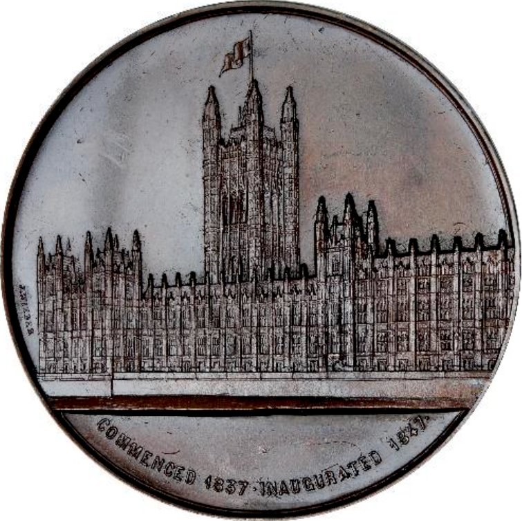 1862 Sir Charles Barry Art Union of London 59.5mm bronze medal BHM 2712 E1558
