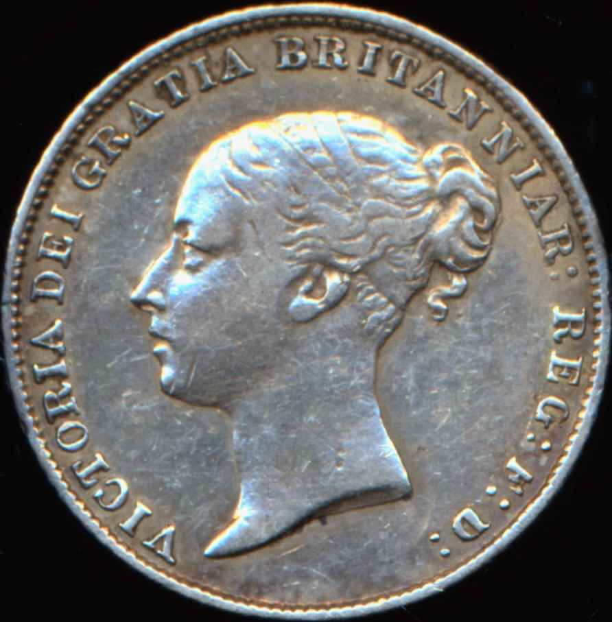 1863 Sixpence First young head S3908 ESC 3209 Extremely rare (R3) VF
