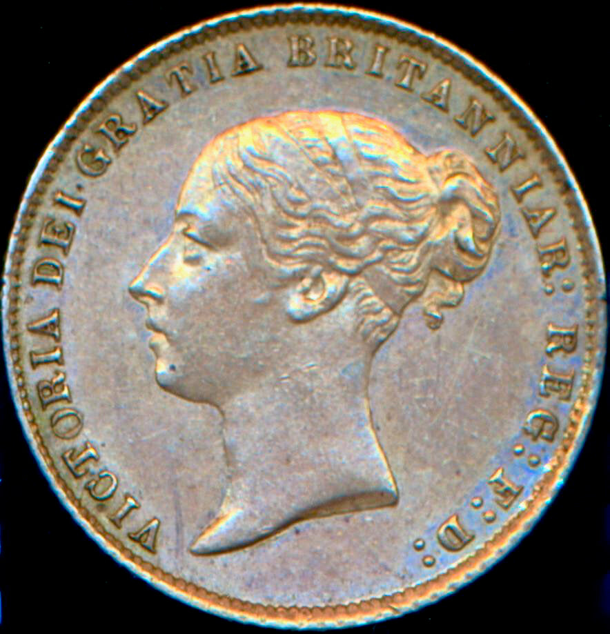 1866 Sixpence First young head die 37 S3909 ESC 3213 GEF