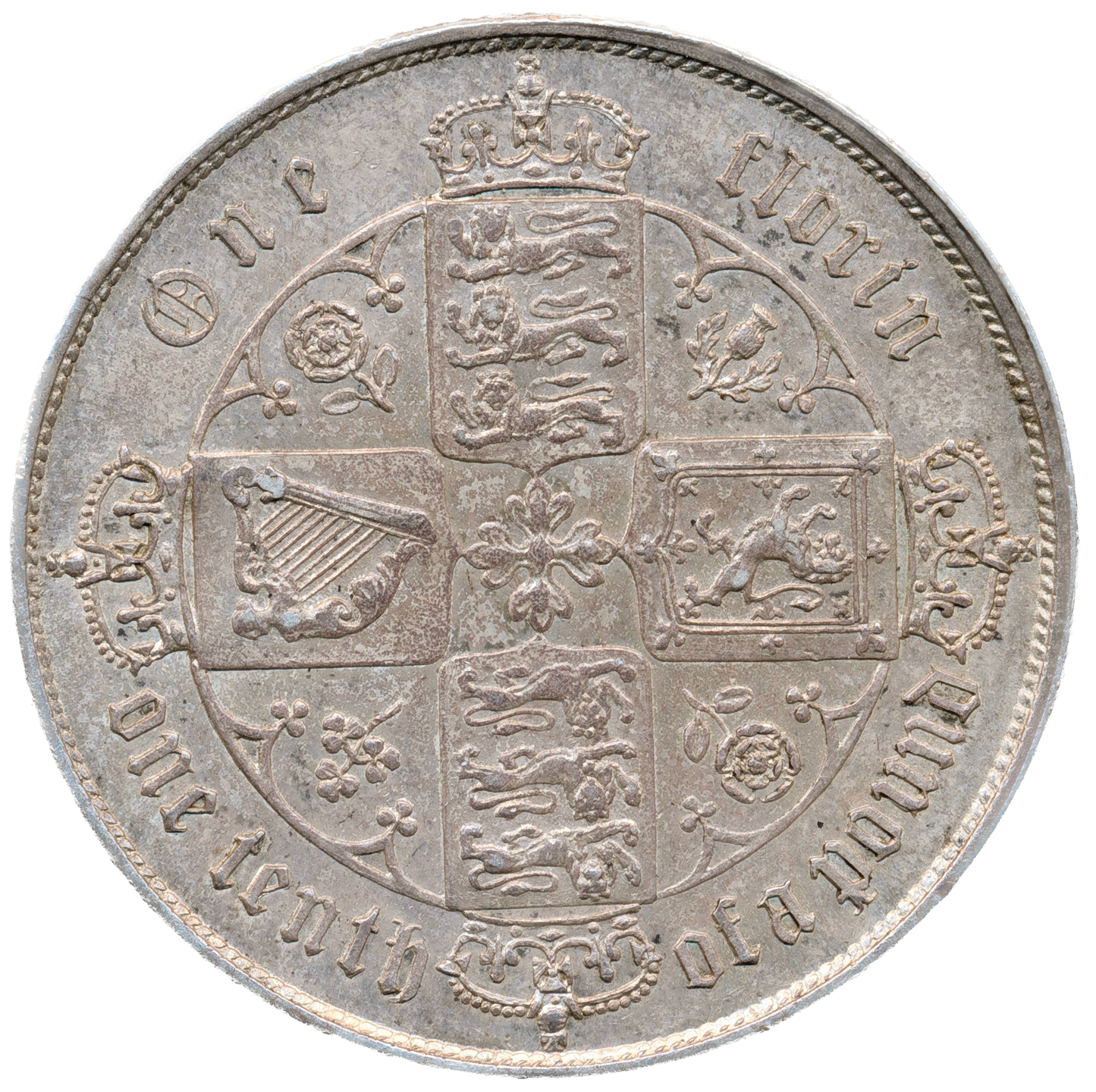1866 Florin S3892 ESC 2858 Rare EF