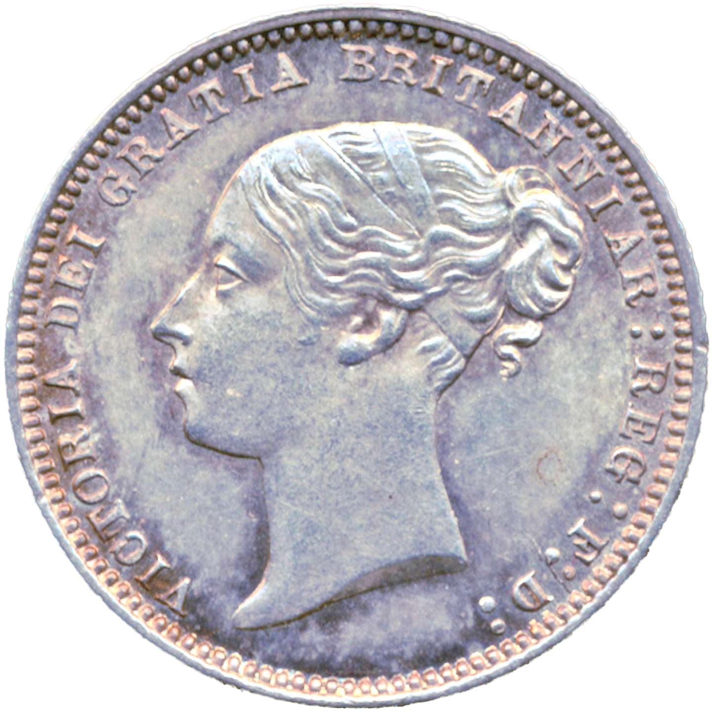 1868 Sixpence Second young head die 8 S3910 ESC 3218 Very rare (R2) AUNC