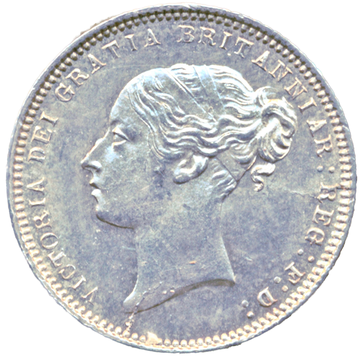 1870 Sixpence Second young head die 4 S3910 ESC 3221 Very rare (R2) UNC