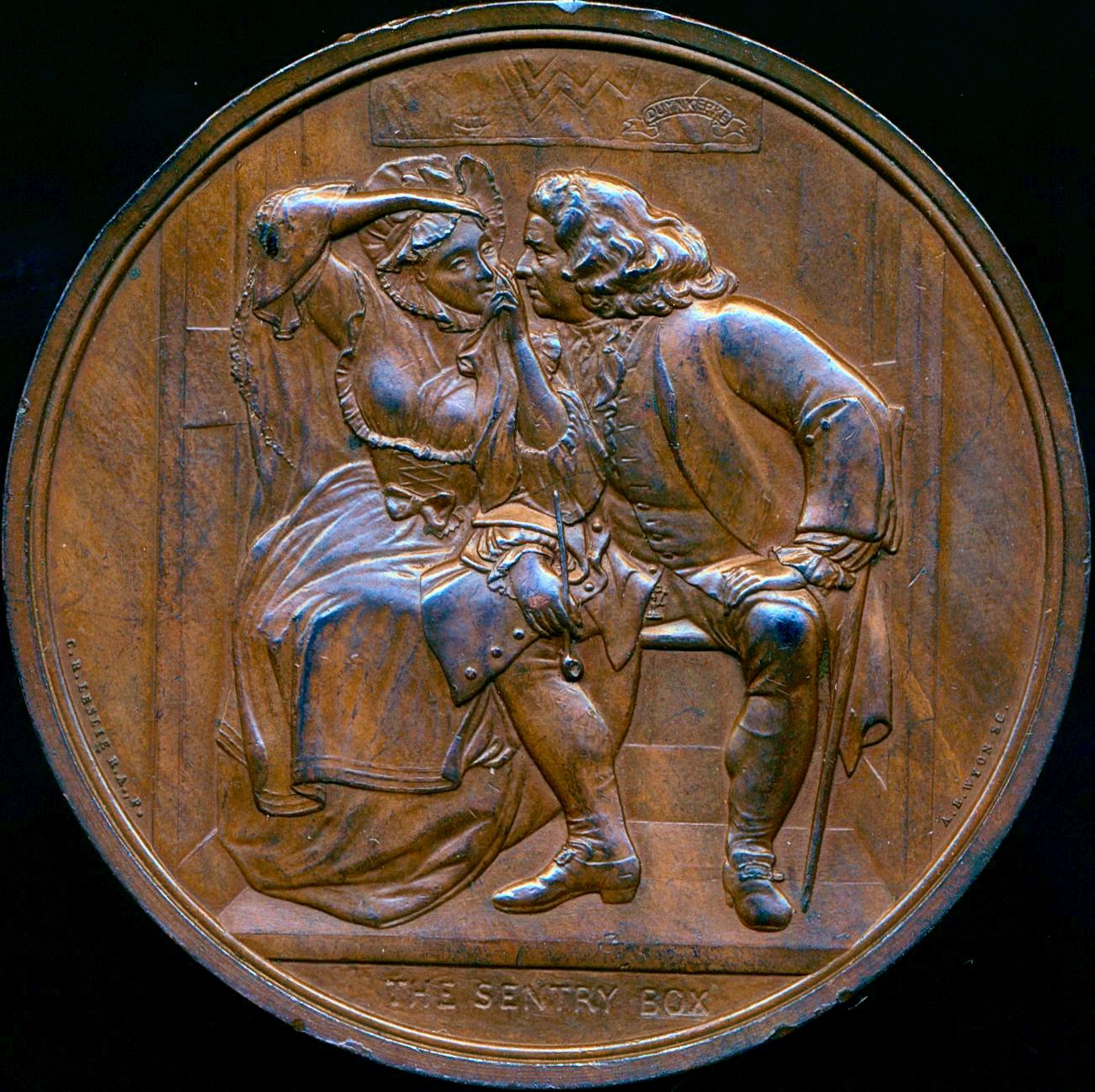 1870 Charles R Leslie Art Union of London 55mm copper medal BHM 2911 E1608