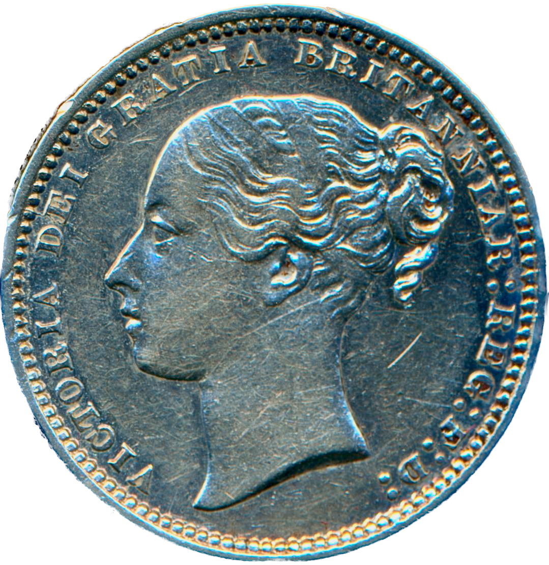 1871 Shilling Third young head die 12 S3906A ESC 3039 NEF/EF