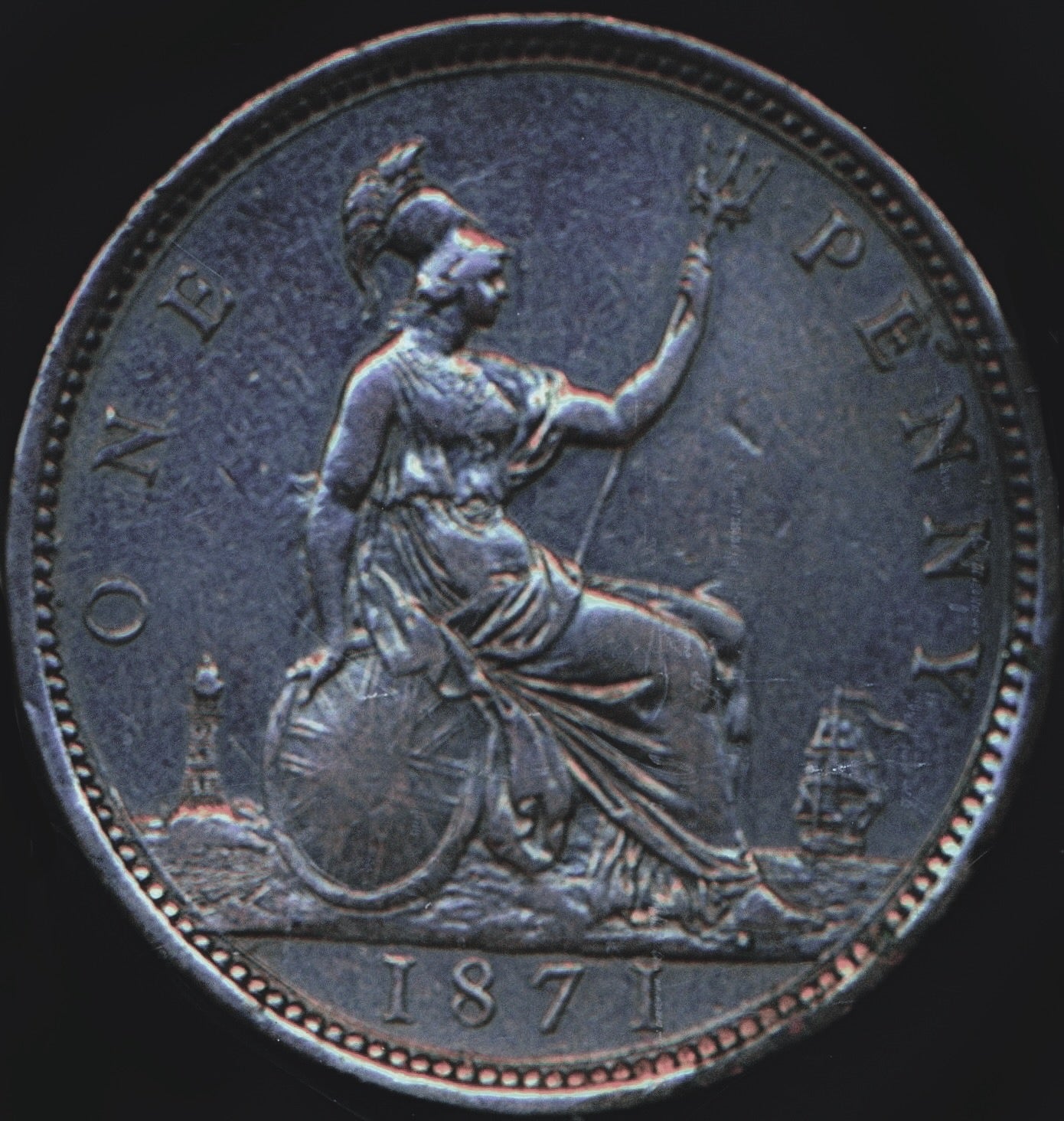 1871 Penny F61 NEF