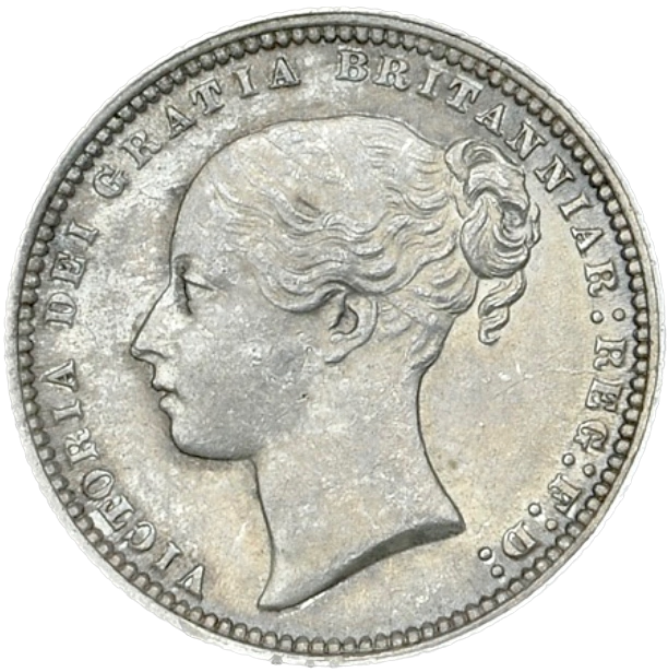 1872 Shilling Third young head die 74 S3906A ESC 3042 EF