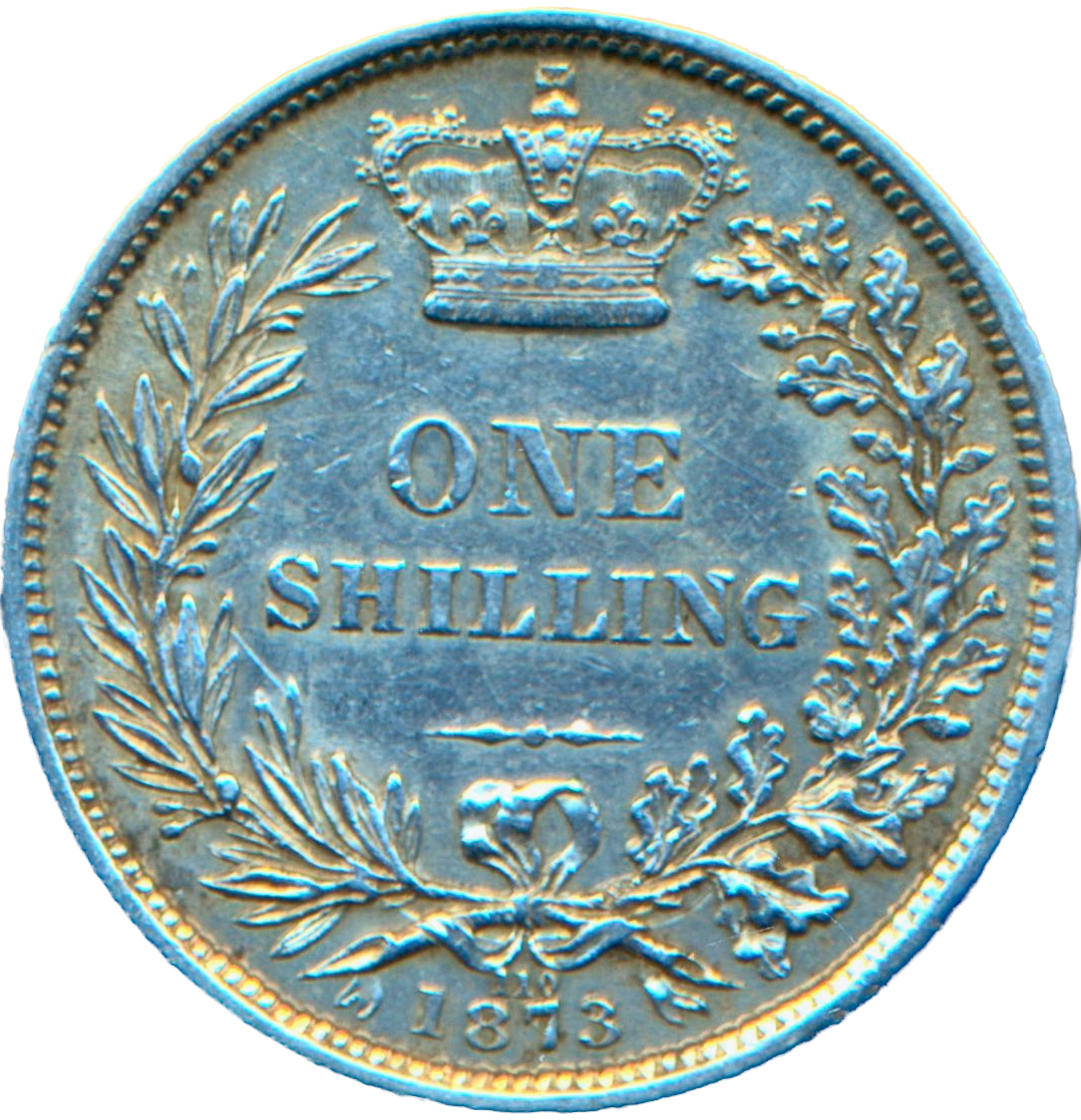 1873 Shilling Third young head die 110 S3906A ESC 3043 EF