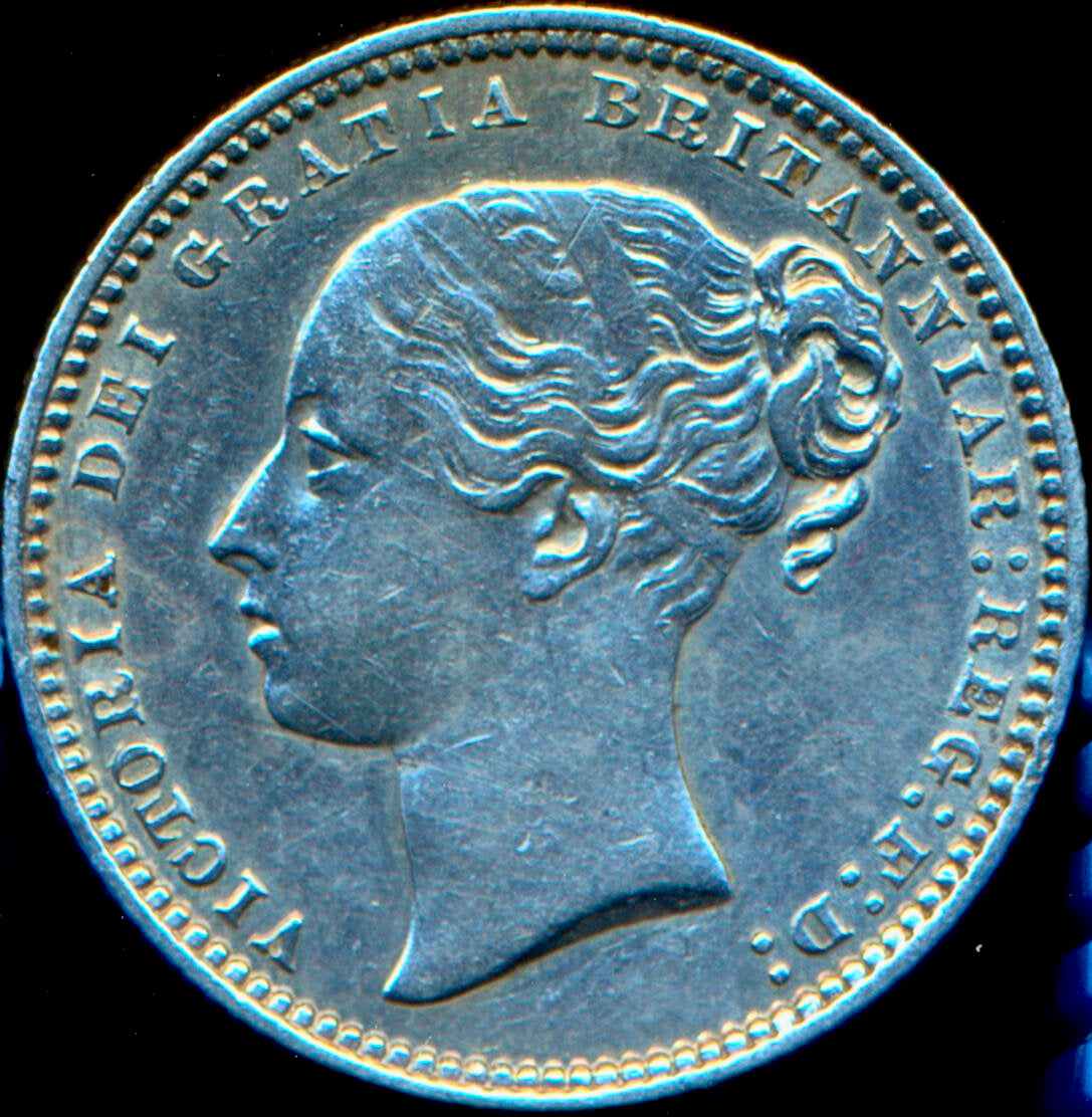 1873 Shilling Third young head die 110 S3906A ESC 3043 EF