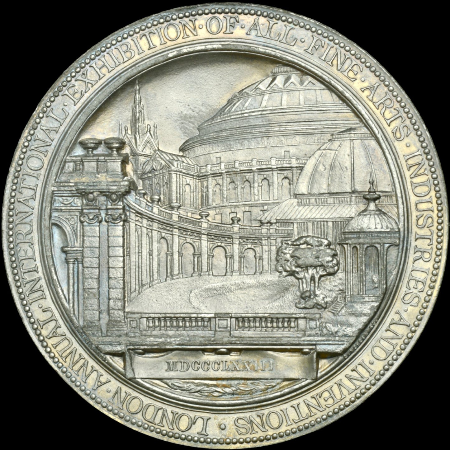 1873 International Exhibition of all Fine Arts and Inventions, London 70mm medal by GT Morgan BHM 2964 E 1622