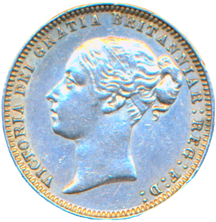 1877 Sixpence Second young head No die number S3911 ESC 3243 Scarce GEF