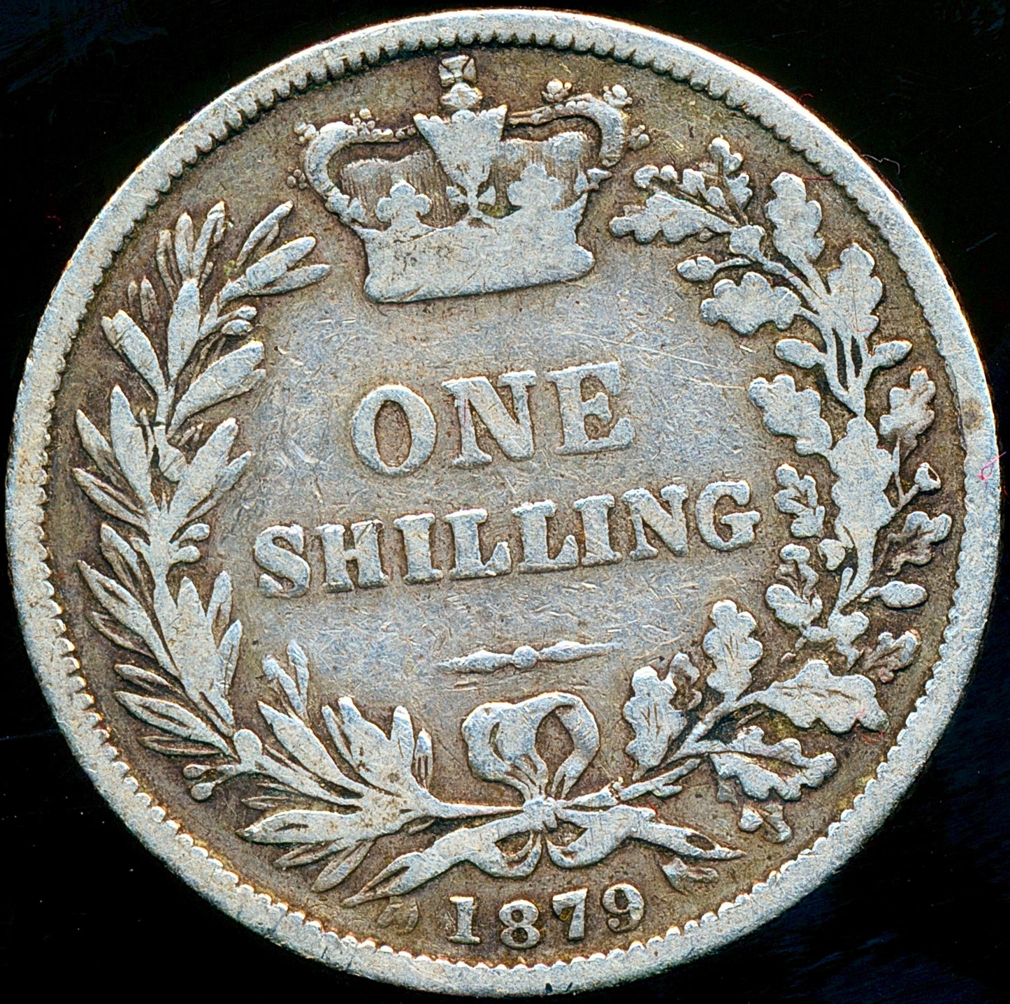 1879 Shilling Third young head no die number S3906 ESC 3059 F