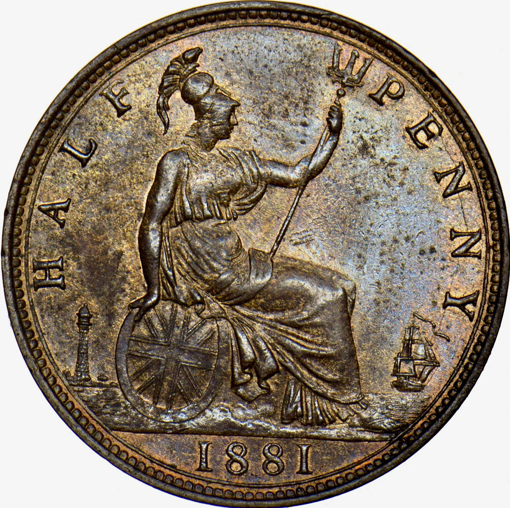1881 Halfpenny F 343Avar Unlisted GEF