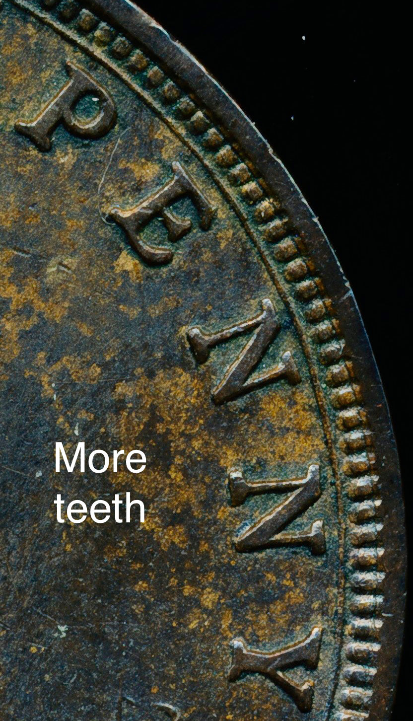 1882H Penny F115 Obv 12 Rev N AUNC