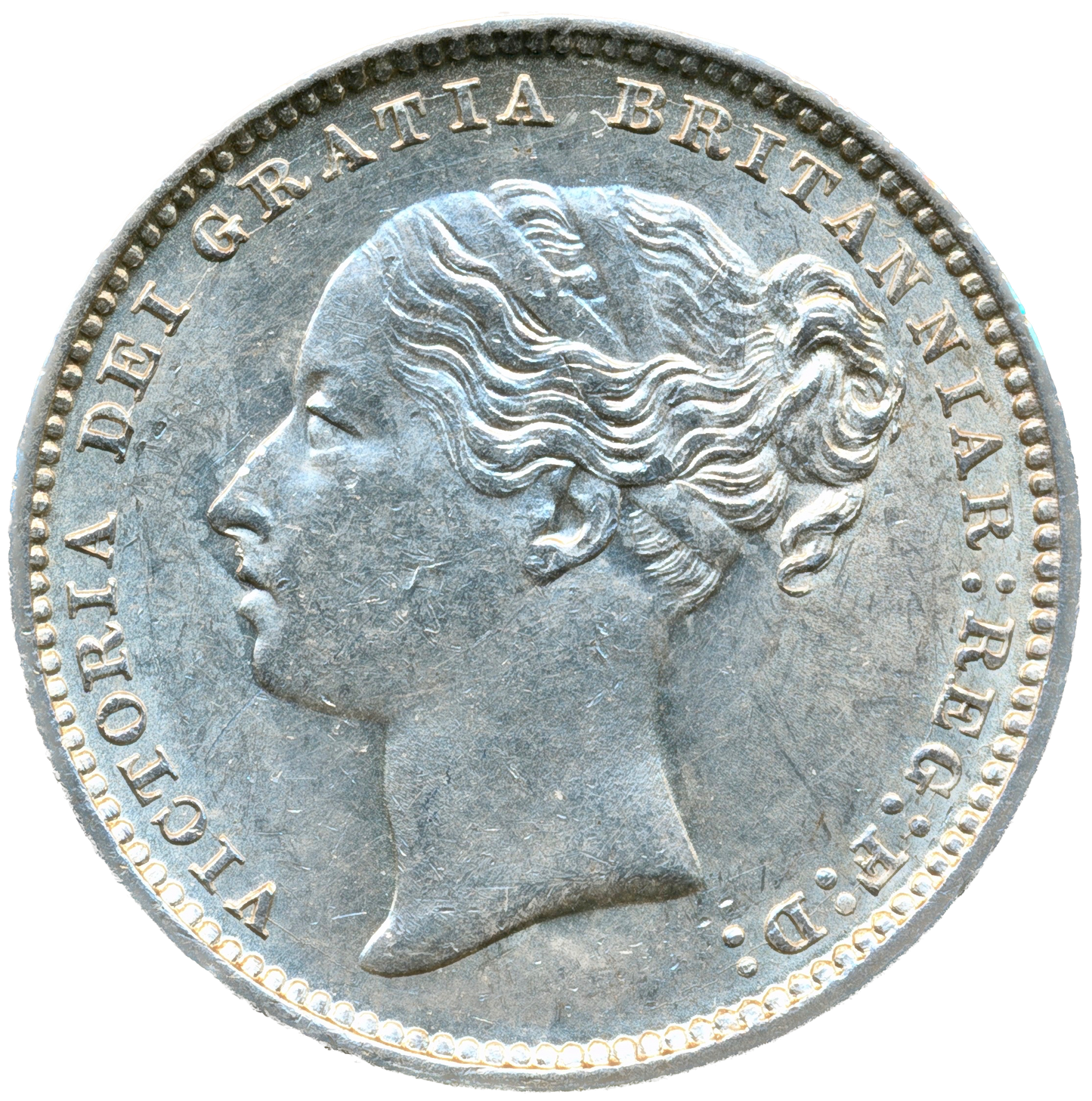 1883 Shilling Fourth young head S3907 ESC 3072 EF