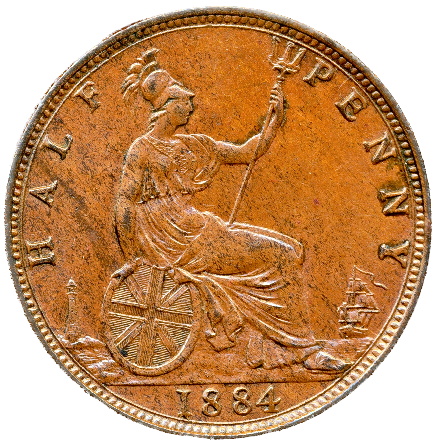 1884 Halfpenny F 352 GEF