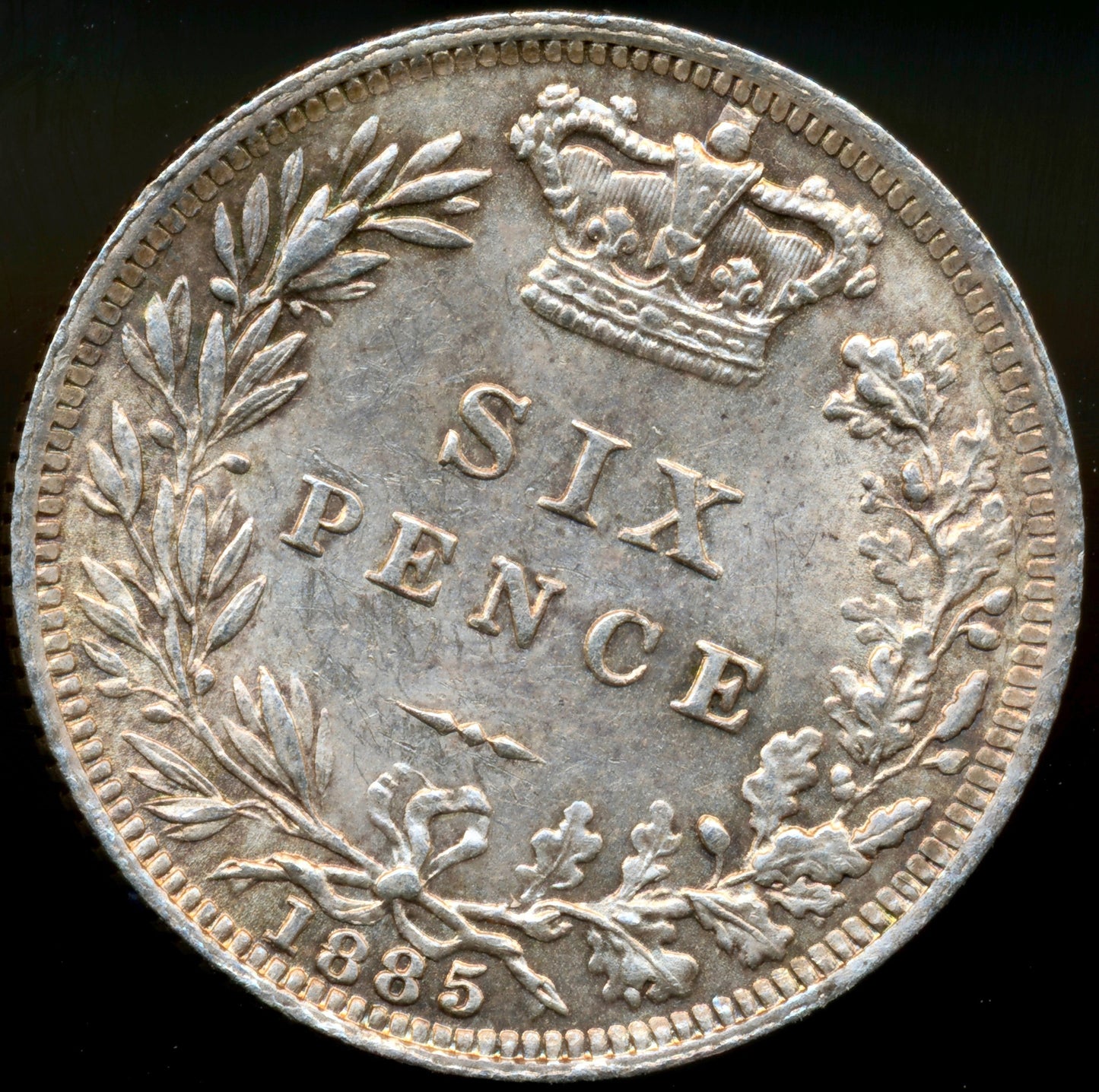 1885 Sixpence Third young head S3912 ESC 3258 Scarce AUNC