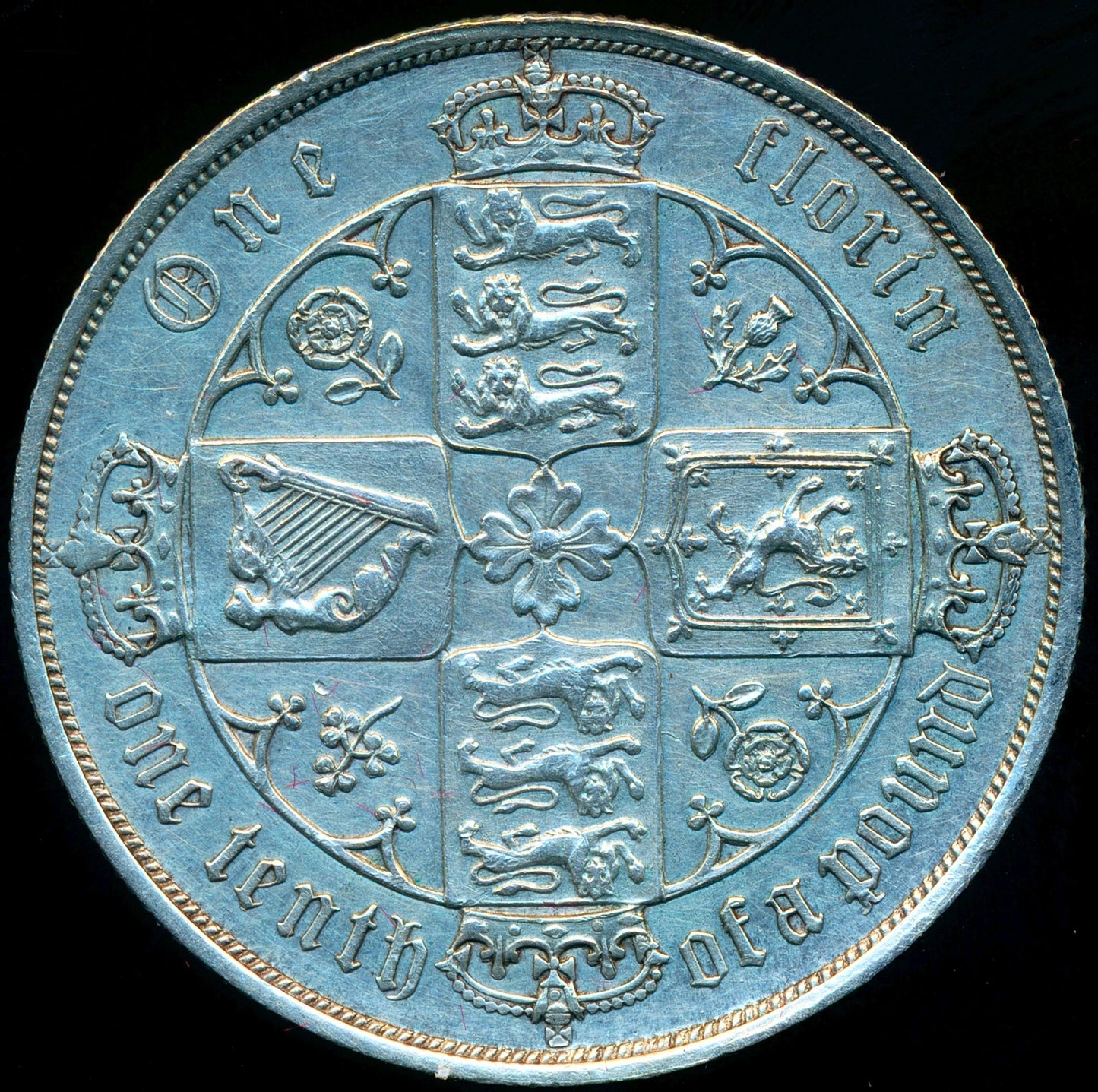 1885 Florin S3900 ESC 2908 Scarce EF
