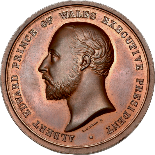 1886 Colonial and Indian Exhibition 52mm copper medal in fitted case by LC Wyon BHM 3209
