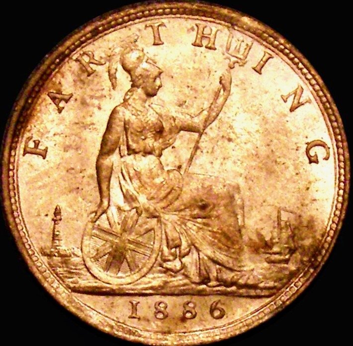 1886 Farthing S3958 F 557 GEF