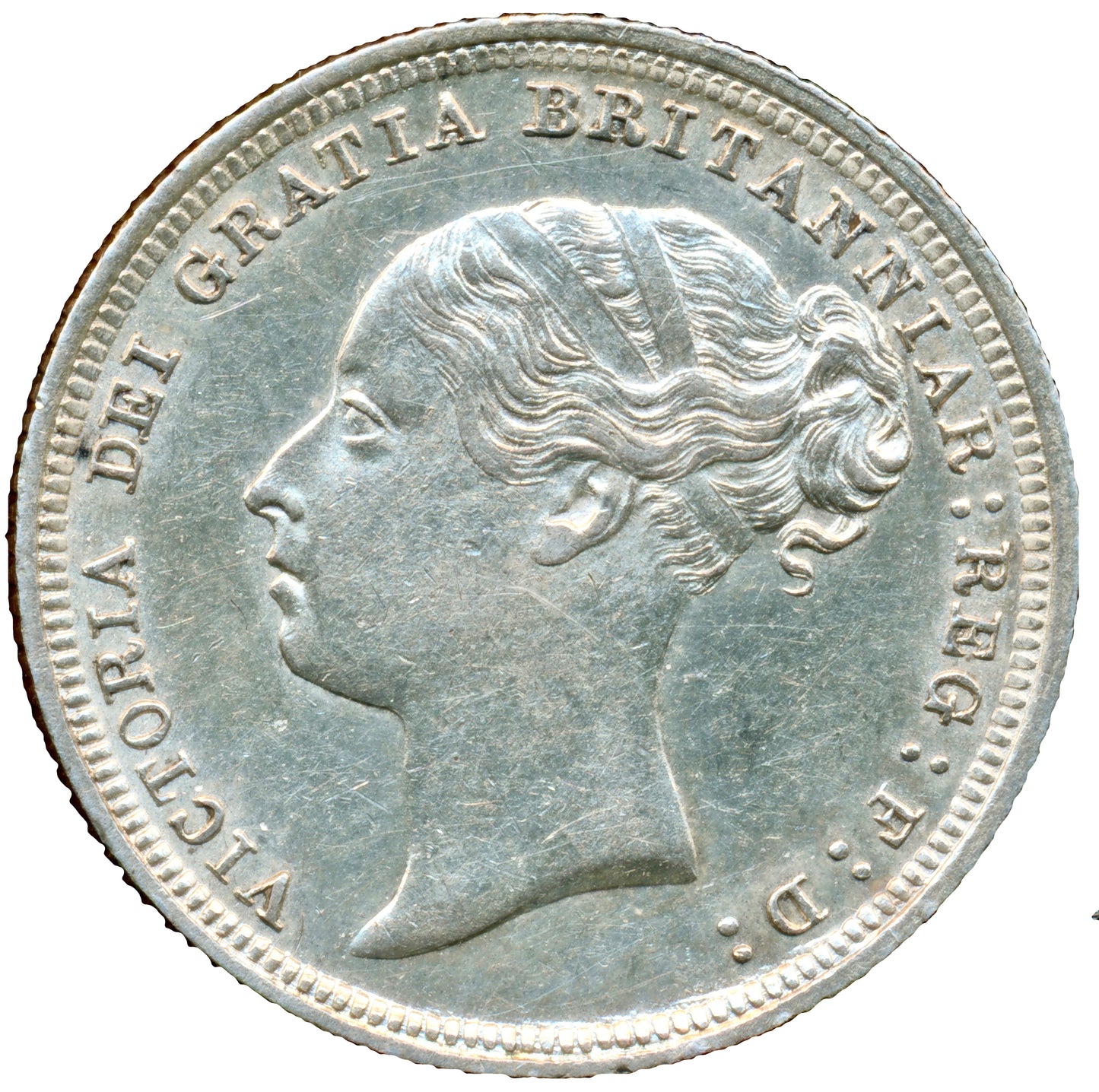 1887 Sixpence Third young head S3912 ESC 3262 EF