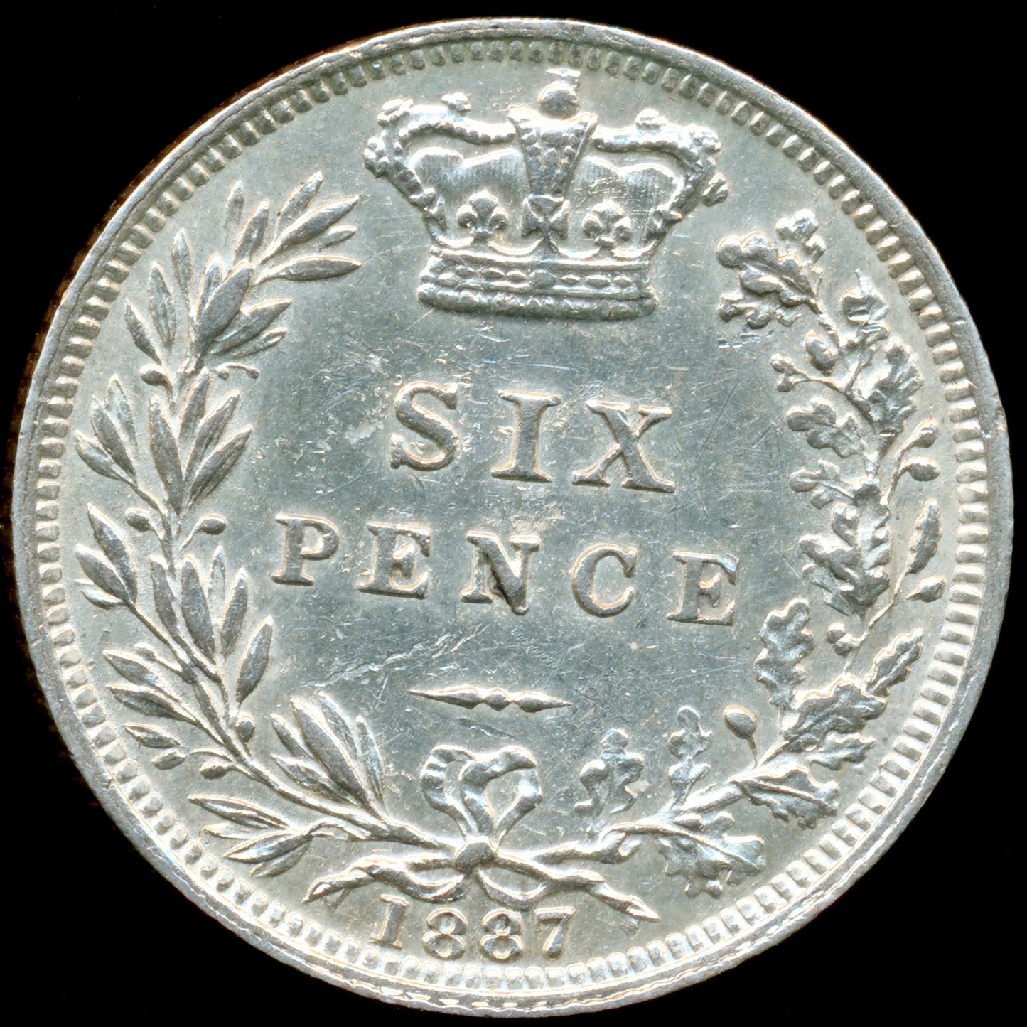 1887 Sixpence Third young head S3912 ESC 3262 EF