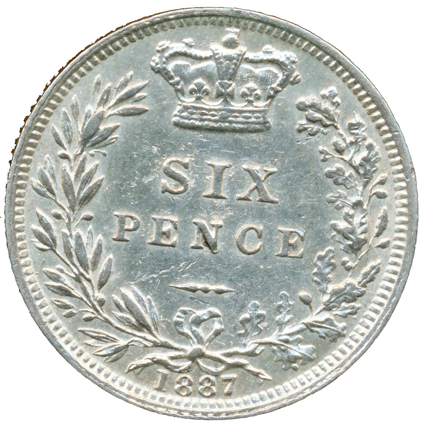 1887 Sixpence Third young head S3912 ESC 3262 EF